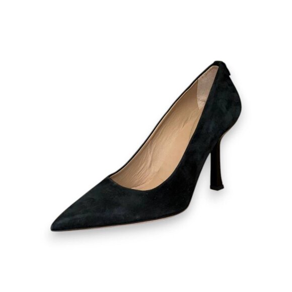 BOSS Vivian Pump 90 Women's Black Suede Stiletto Heels US 7 (EU 37) MSRP $299 - Picture 1 of 4